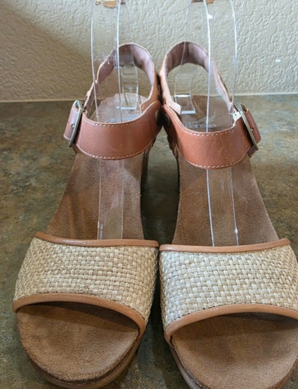 Dansko Debby Raffia blocked heel sandals